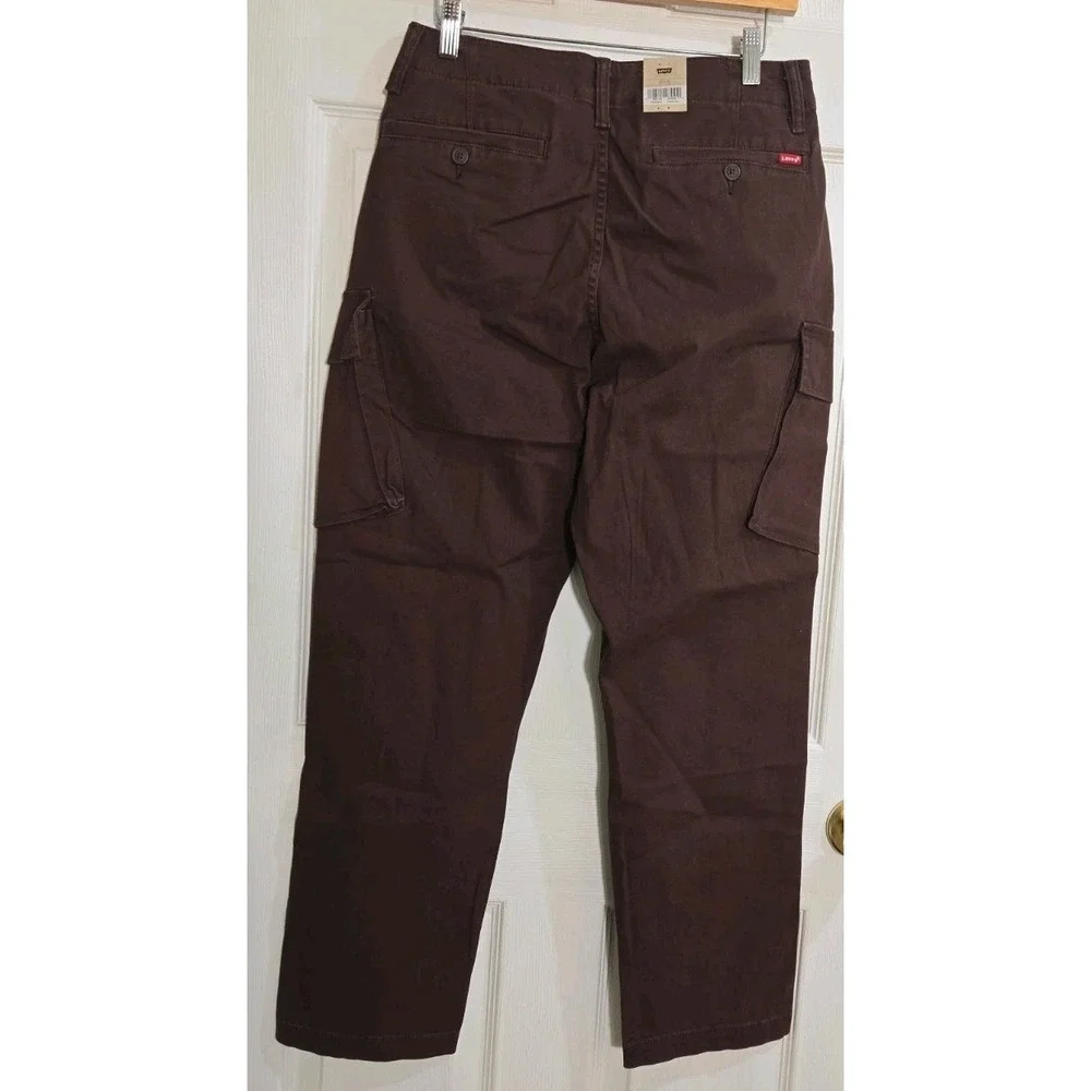 Levi's XX Cargo Taper Pants Mens 30x30 Stretch Sits Below Waist Brown NEW